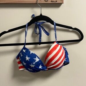 Patriotic Stars and Stripes Bikini Top